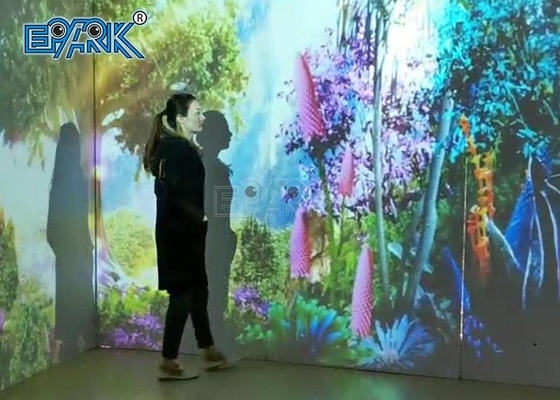 Immersive Sea Of Flowers Dual Channel Interactive Projection Room